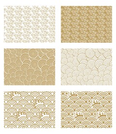 矢量中国风祥云纹浪花纹海水纹