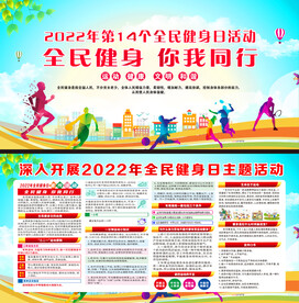2022全民健身日展板