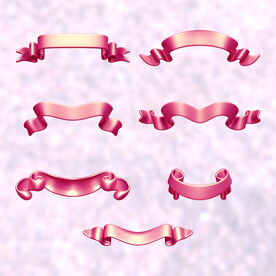 标签标题质感丝带