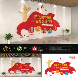 强化五个引领图片