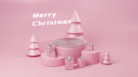 三维圣诞节礼物促销