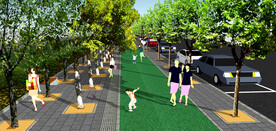 人行道铺装效果图