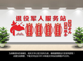 退役军人服务站文化墙