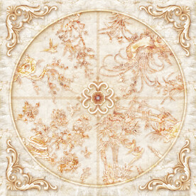 中式浮雕吊顶壁画