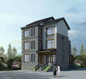 中式风格别墅外观设计案例效果图