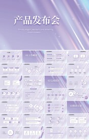 紫色公司企业产品发布会PPT
