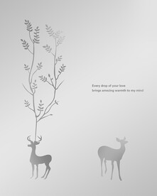 高清透底小鹿移门图案