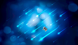 流星雨星空背景