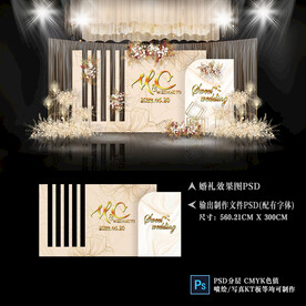 香槟色婚礼留影区