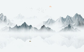 抽象意境山水画