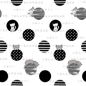 可爱猫咪卡通图案