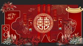 中式婚礼背景