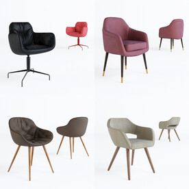 现代北欧休闲沙发椅凳