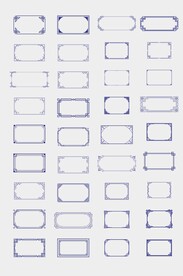 矢量CDR中式花纹装饰边框