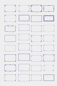 中式矢量花纹边框