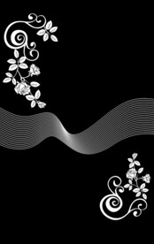 高清分层透明底白花推拉门打印图