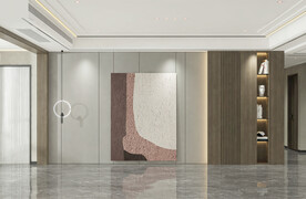 现代轻奢客厅沙发背景墙