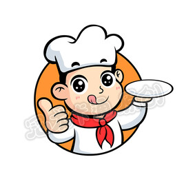 卡通厨师头像随意版