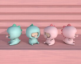 C4D 可爱人物 恐龙宝宝