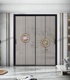 高清透明底推拉门打印图图片