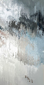 灰蓝色抽象玄关画