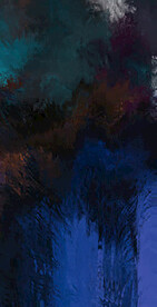 深蓝抽象色块笔触拼接油画玄关