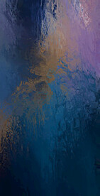 蓝色抽象色块笔触拼接油画玄关