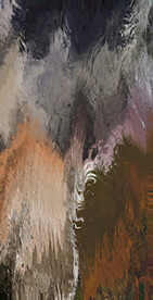 棕抽象几何色块划痕拼接油画玄关