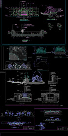 园林景观水景图纸