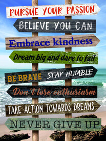 木板木纹英文挂板