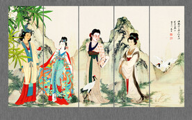 仕女图装饰画