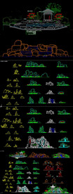 假山素材CAD图库