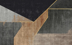 灰金几何现代北欧抽象地毯