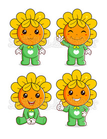 可爱向日葵胖宝版百分百原创