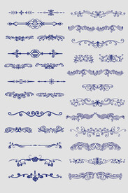 AI矢量欧式花纹花边