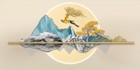 轻奢装饰画 光影立体画 麋鹿