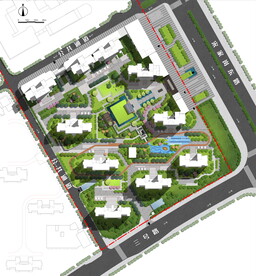 地产规划设计彩平图