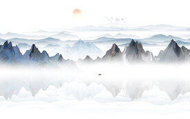 新中式山水墙画