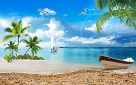 海滩电视背景墙