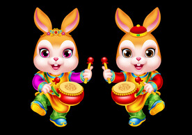 2023兔年卡通兔子