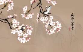 背景梅花