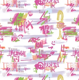 扎染 字母 涂鸦