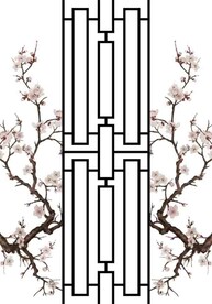 高清分层透明底屏风打印图