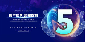 五周年庆展板