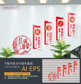 职工之家楼梯文化墙