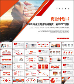 红色大气商业计划书PPT