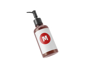 琥珀色美妆泵瓶样机PSD模型