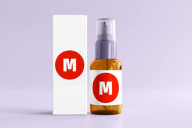 化妆品喷雾瓶包装盒样机