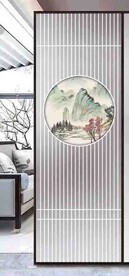 高清分层透明底平开门打印图