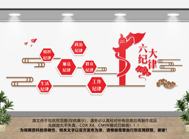 六大纪律文化墙